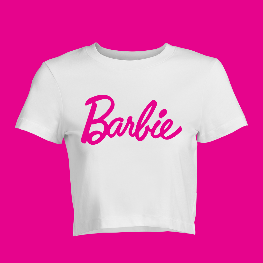 Barbie crop hot sale top shirt