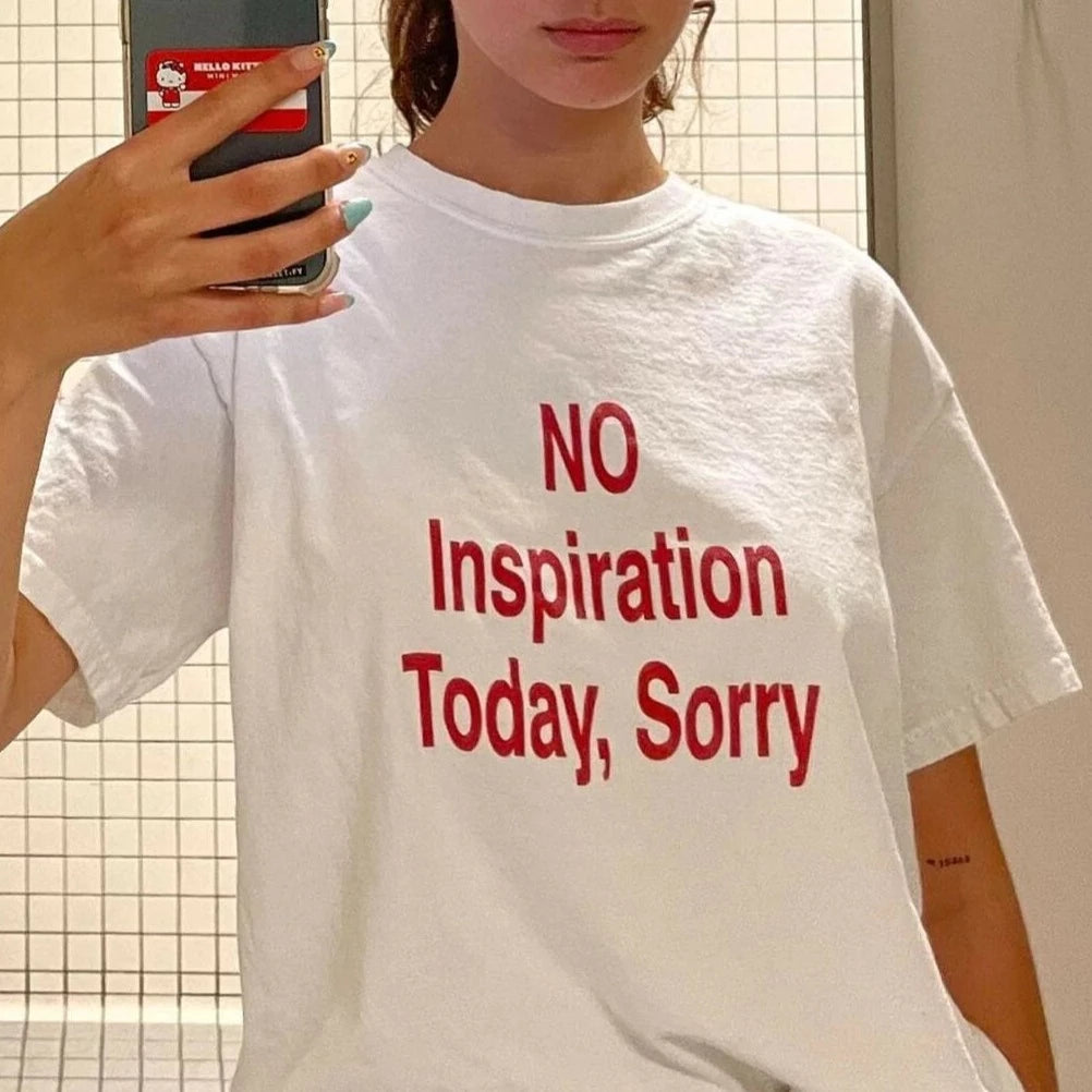 NO Inspiration Today Oversized T-Shirt