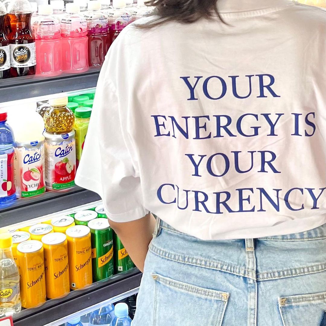 Your Energy Is Your Currency Oversized T-Shirt