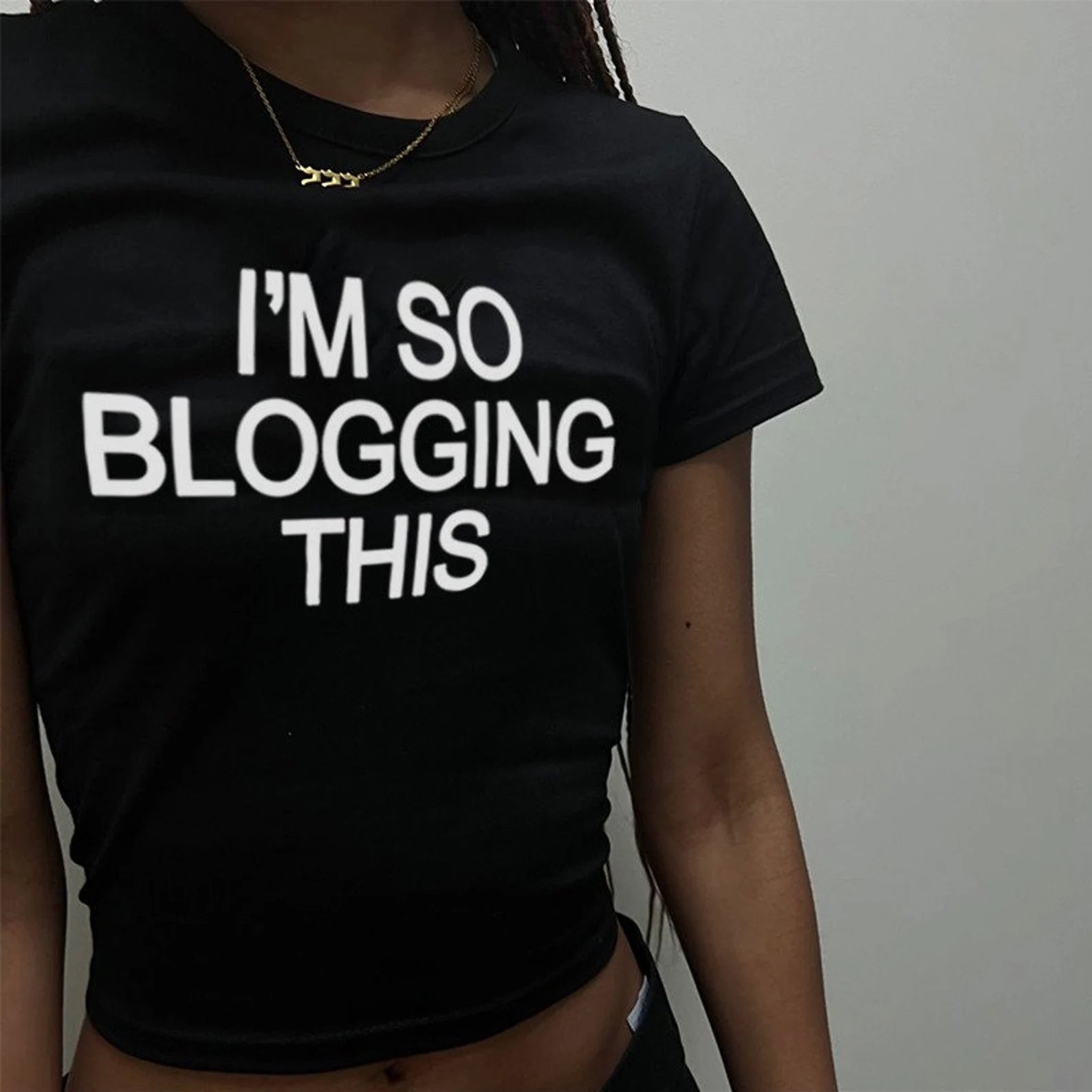 I'm So Blogging This Y2K 90s Inspired Baby Tee | Crop Top