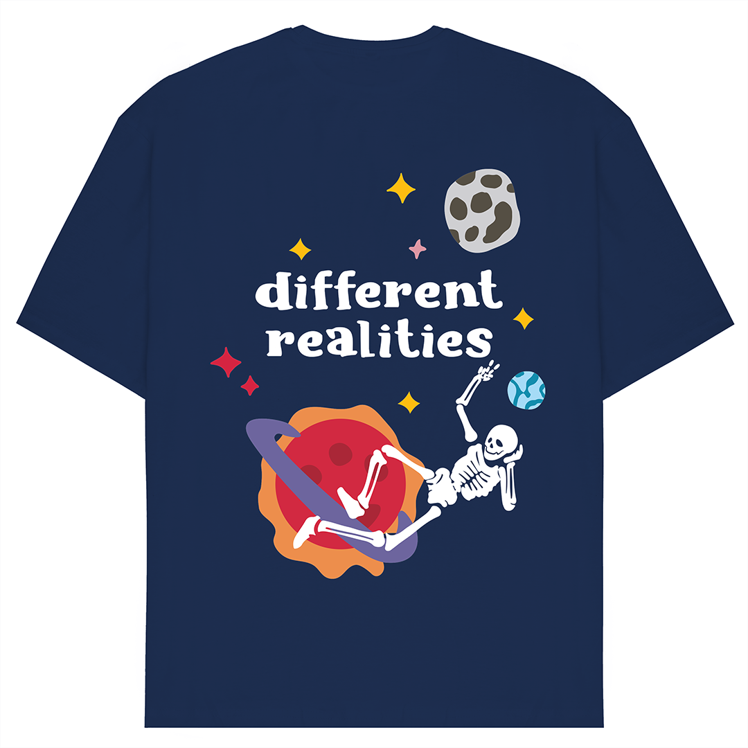 Different Realities Lost In Space Oversized T-Shirt