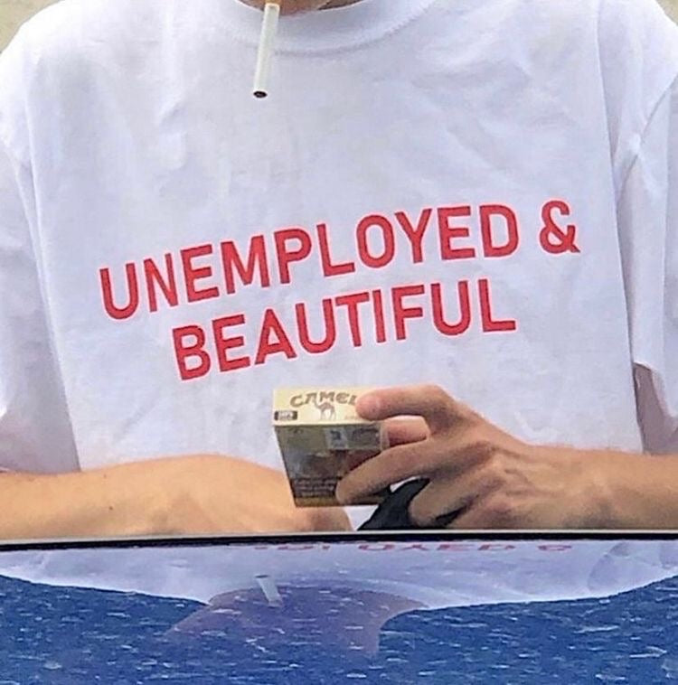 Unemployed & Beautiful Oversized T-Shirt