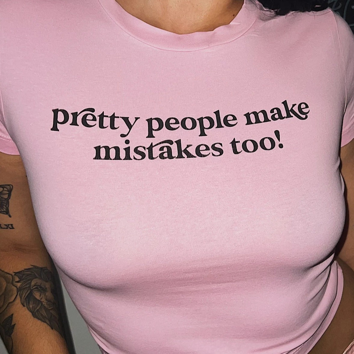 Pretty people make mistakes too! Baby Tee | Crop Top